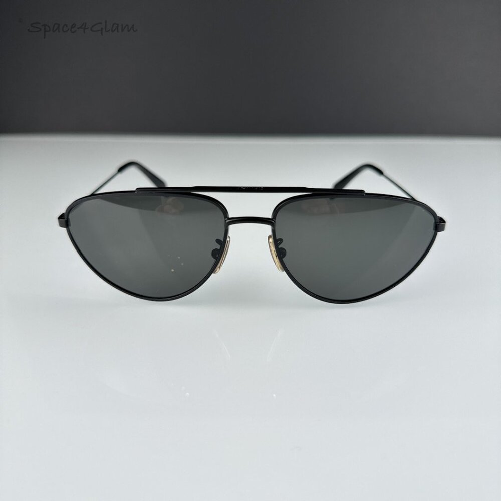 Celine Men Sunglasses Matte Black Smoke Pilot CL40077U 02A BRAND NEW